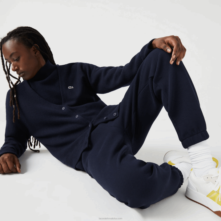 tamnoplava 166 6H4B2641 žene Lacoste vuneni kardigan s v-izrezom