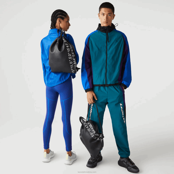 crni bijeli 279 6H4B2105 žene Lacoste kontrast zemljopisne koordinate ravni ruksak