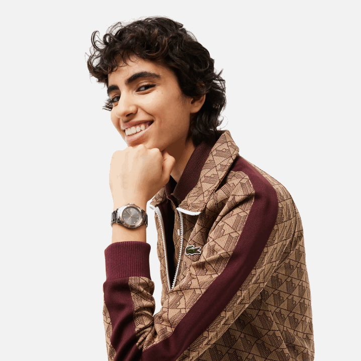 crna 000 6H4B2915 žene Lacoste čelični sat s 3 kazaljke