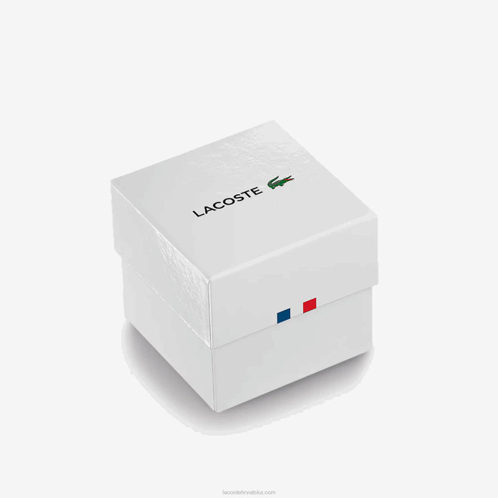 crna 000 6H4B2923 žene Lacoste ladycroc sat s 3 kazaljke - srebrni s narukvicom od nehrđajućeg čelika