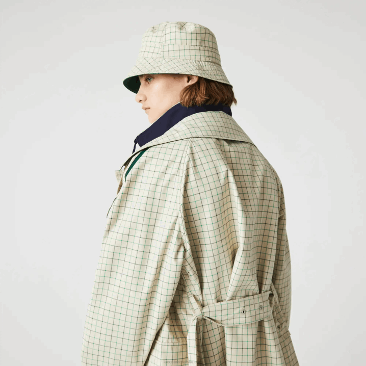 bež zelena epp 6H4B2929 žene Lacoste heritage reverzibilni solid ili check bucket