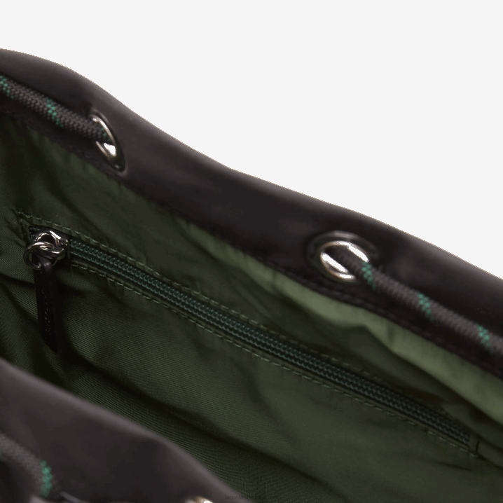 crna 000 6H4B2876 žene Lacoste signature patch bucket torba