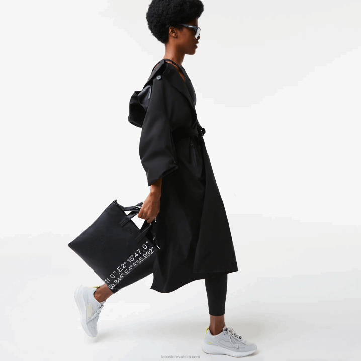 crni bijeli 279 6H4B2829 žene Lacoste kontrast zemljopisne koordinate shopping bag