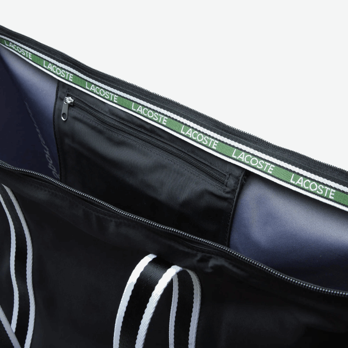 crni bijeli 279 6H4B2839 žene Lacoste sklopiva vikend torba s kontrastnim printom