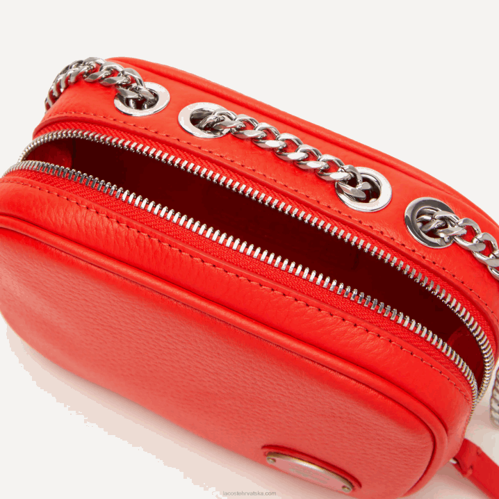 korida l41 6H4B2789 žene Lacoste četvrtasta torba za rame od vrhunske zrnate kože