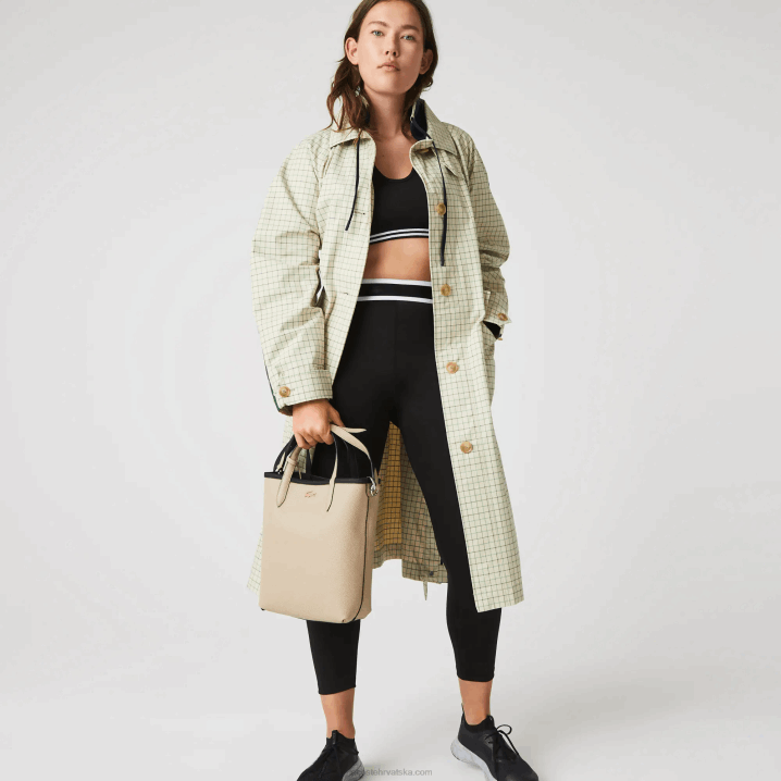 crna krema a91 6H4B2830 žene Lacoste anna reverzibilna platnena velika torba